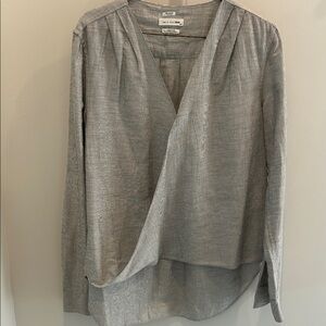 rag & bone Silver Wrap Blouse